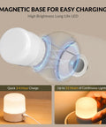 Close-up of Konvixon Wall Sconces Battery Operated Set of Two, RGBWW with Remote, Black with magnetic charging base.