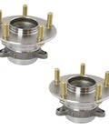 Rear Wheel Bearing And Hub Assembly Set 2 Piece Kit For 2016-2022 Honda Civic And 2019-2022 Insight DIY Friendly And Compatible With LX EX-L Sport Touring Si Models Includes Driver And Passenger Side Hubs, showing two metal hubs with studs.