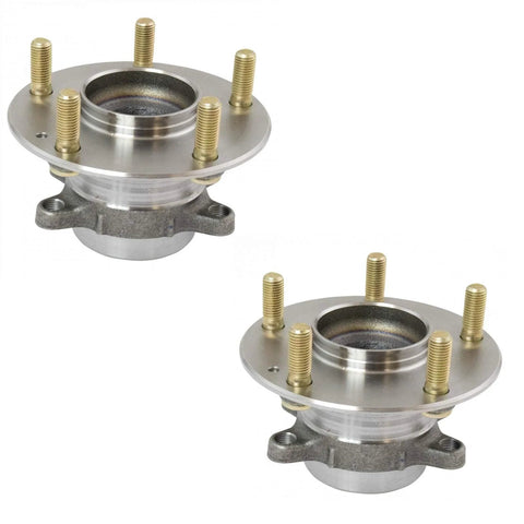 Rear Wheel Bearing And Hub Assembly Set 2 Piece Kit For 2016-2022 Honda Civic And 2019-2022 Insight DIY Friendly And Compatible With LX EX-L Sport Touring Si Models Includes Driver And Passenger Side Hubs, showing two metal hubs with studs.