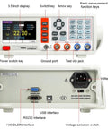 Image of 4090B Digital LCR Meter Desktop Tester, showing 3.5 inch display and various connection ports for electronics testing.