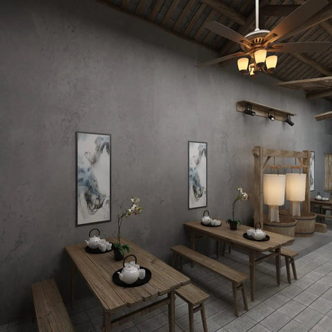 Dining room with DIY Friendly Dope Look Concrete Peel And Stick Wallpaper With 3D Texture Vinyl Matte Finish For Kitchen Living Room