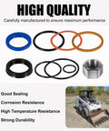 Replacement Skid Steer Hydraulic Cylinder Seal Kit For Bobcat 444 500 610 642 643 742 743 753 And More 2 Inch Bore One And A Quarter Inch Rod Heavy Duty OEM Replacement Seals with various rings