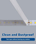 Soft LED Diffuser Tape For Light Strips Half Inch Wide By 33 Feet Two Pack on LED strip, white fabric tape close-up