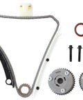 Workhorse Timing Chain Kit With Heavy Duty Sprocket Gears components including chain, guide rails, and sprockets for L4 engines.
