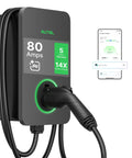 MaxiCharger Home EV Charger Level 2 240V Up To 80 Amp Fast Charging For Any EV Or Plug In Hybrid WiFi Bluetooth EVSE