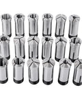 18 Piece 5C Collet Set 1/16 To 1/8 Inch With.0006 TIR Pro Grade Alloy Steel For CNC Milling Machines And Lathes Tool And Workpiece Clamping Kit With Durable Repeatable Hold, assorted 5C collets