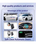 Diagram showing Honda City Grace Ballade GM Car Automatic Electric Soft Close Door Closer Power Closing System benefits.