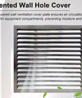 Tough As Nails Stainless Steel Louvered Grille Access Panel for Drywall Ventilation and outdoor plumbing inspection door, square louvered design.