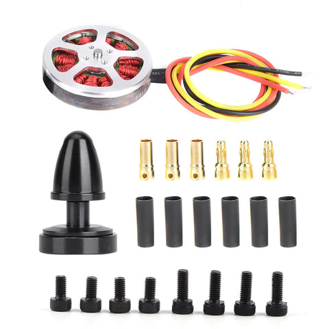 Beefed Up 5010 360KV Brushless Motor For Drones And RC Cars with hollow cover and connectors