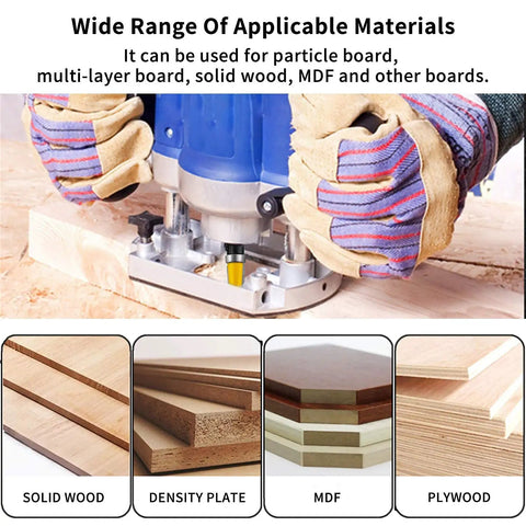 Top Shelf Pattern Flush Trim Router Bits Set Featuring Dead Nut Tight Carbide Cutters And Smooth Riding Bearings For Zero Tear Out Custom Woodworking Projects in use on wood.