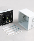 Built Legit For Any Adventure This Heavy Duty Nema 5-30R RV Power Outlet Box assembly with screws and fittings for installation.