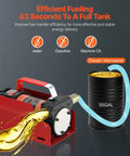 Diesel Fuel Transfer Pump Kit 12V 10 GPM with fast flow fueling a 55-gallon drum of diesel and kerosene efficiently