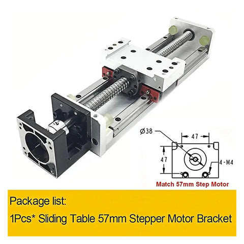 57mm Stepper Bracket X Y Z Axis Slide Stage Kit For CNC Machining Linear Stage With SFU1605 Linear Guide And 100mm SFU1610 Ball Screw
