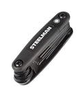 Pocket Folding Hex Key Wrench Set With 1.5 2 2.5 3 4 5 6 8mm Sizes, Chamfered Ends, Steel With Black Oxide Coating