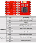 TB6612FNG Dual DC Motor Driver Module with schematic pin definition for robotics projects