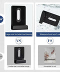 Comparison of 6 Piece Heavy Duty Metal Mirror Clips Set For Wall Mounting Powder Coated Rust Resistant J Brackets in matte black.