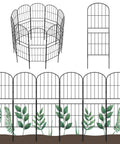 Decorative Garden Fence Panels Pack Of Ten 36 Inches High And About Ten Point Eight Feet Long Rustproof Metal Wire Border