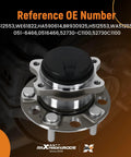 Front view of Rear Wheel Bearing And Hub Assembly With ABS Direct Fit For Hyundai Sonata 2016 To 2019 Tucson 2016 To 2021 Veloster N 2019 To 2021 Kia Optima 2016 To 2020 Sportage 2017 To 2020 Cadenza 2017 To 2020 With 5 Lug, showing metal construction and ABS feature.