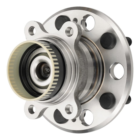 Front view of 2 Pack 512437 Rear Wheel Hub Bearing Assembly With ABS For Hyundai Sonata 2010 To 2014 Optima 2011 To 2015 5 Lug