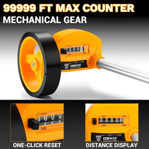 Dead On Precision 4 Inch Measuring Wheel With Rugged Carry Bag No Fuss Manual Distance Tracker For Construction And Landscaping Projects Up To 9999 Feet Range Heavy Duty Gear Counter