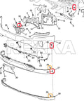 Diagram showing installation of 15 Sets Fender Liner Bumper Cover Splash Shield Wheelhouse Liner Bolt Screw U Nuts Kit For GM Cars