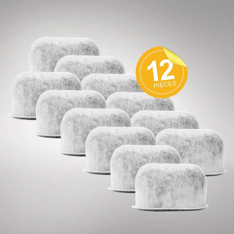 12 Pack Replacement Charcoal Water Filters For Single Serve Coffee Makers Compatible With 2.0 And 1.0 Models Beats Chlorine Odors