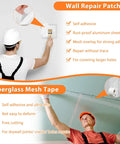 Person applying All In One Drywall Patch And Spackle Repair Kit For Quick Holes And Cracks On Walls And Ceilings With 22 Ounce White Putty.