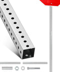 Pro Grade Galvanized Square Sign Posts Built Like A Tank For Any Job Featuring 2 Inch Width And 7 16 Inch Pre Drilled Holes and mounting hardware.