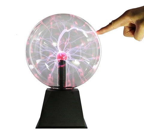 8 Inch Plasma Ball Light Interactive Touch Responsive Orb Lamp For Desk And Office Dope Sound Reactive Science Gadget Portable Tabletop Decor Gift For Students And Tech Enthusiasts with touch-activated plasma streams