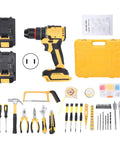 Heavy Duty Cordless Drill And Impact Driver Beast Offering Twenty One Volt Power With Forty Newton Meter Torque Three In One set with accessories.