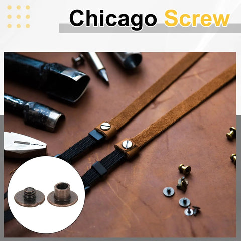Close-up of 50 Pack Of M4 Chicago Screws With Six Millimeter Length And Solid Phillips Drive In Durable Red Copper Coating.