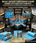 Thick Cushion Foam Underlayment 800 Sq Ft Vapor Barrier With Self Stick Tape for foam padding diagram and product details.