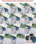 How electric stair climbers cart work with Heavy Duty Electric Stair Climber Cart With Removable 48V Battery And Silent Brushless Motor