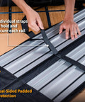 Pro Grade Dual 55 Inch Track Saw Guide Rail Kit Featuring Dead Nuts Straight Aluminum Profile with secure straps and padded bag.