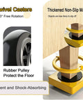 Heavy Hauling Setup Features 360 Degree Swivel Casters And Shock Absorbing Silent Rollers To Move Bulky Appliances Through Tight Garage Spaces Like A Smooth Operator Daily. Close-up of swivel caster and non-slip mat for stability.