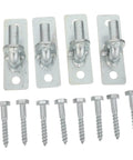 Four Piece Heavy Duty Wall Mount Gate Hinges For Outdoor Farm And Barn Wooden Doors Built Tough Galvanized Steel set with screws