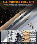 Cobalt Drill Bit Set 21 Pcs M35 HSS Pro Grade Heavy Duty Twist Jobber Length for Metal Stainless Steel Wood Plastic