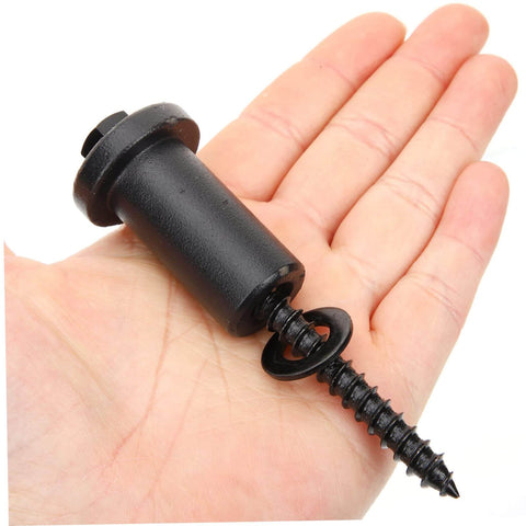 Hand holding part of Four Sets Sliding Barn Door Track Spacers Kit With Heavy Duty Carbon Steel Wall Connectors Replacement Parts For Barn Door Hardware