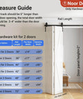 36 Inch Bi Folding Sliding Barn Door Hardware Kit For Two Doors Quiet Smooth Operation with installation guide.