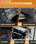 50 Pack M6 1.0 Body Bolts And U Nut Clip Kit For Splash Shields Durable Metal Fasteners For Car Splash Guards And Engine Protection With Rust Resistant Long Lasting Performance And Easy Installation, underbody cover and door trim use