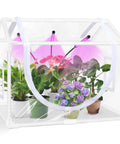 Indoor Mini Greenhouse Kit With Adjustable Led Grow Light And Timer Tabletop Garden Starter with plants