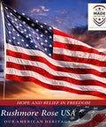 Heavy Duty 3x5 Outdoor American Flag Made In USA With Embroidered Stars And Sewn Stripes fluttering in the wind at sunset