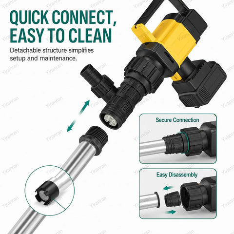 Heavy Duty 1000W Cordless Oil Drum Pump With Hose, Wireless Fuel Transfer System. 92cm Aluminum Tube And 7m Lift Power For Diesel Lube Water Mobile Barrels Efficient On Site Work. No Cords Needed