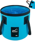 5 Gallon Collapsible Bucket With Handle For Camping Car Wash Beach Gardening RV Laundry And Emergency Prep in blue PVC