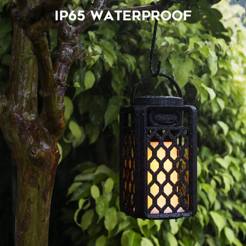 Outdoor Bluetooth Speaker With Lit Flame Atmosphere And Waterproof Design Wireless Speaker With Wall Mount Stake And Hook
