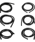 Premium Six Piece Vacuum Hose Kit With Premium Silicone For Strong Suction Up To 43 PSI Pressure Black Flexible Air Intake Lines Great For Automotive And Garage Projects, six coiled hoses