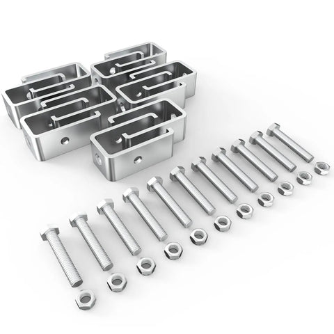 10 Pack Heavy Duty Galvanized Steel Strut Channel Hanger Bracket 0.23 Inch Thick Plate 1200 Lbs Load Capacity U-Shape Design with bolts and nuts