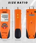 Digital Manometer For Air And Gas Pressure Testing With Dual Port Differential Gauge, 11 Units, Orange, Pro Grade Accuracy