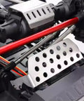 Close-up view of 1/8 Scale Stainless Steel Frame Chassis With Bumper And Body Shell Upgrade Kit For Emo X4 EMOX4 Dope Heavy Duty Metal