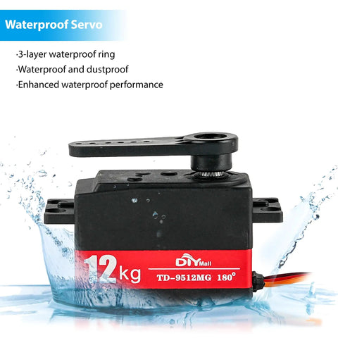 Beefed Up 12Kg Low Profile Digital Servo With Waterproof Full Metal Gear TD-9512MG in water demonstration